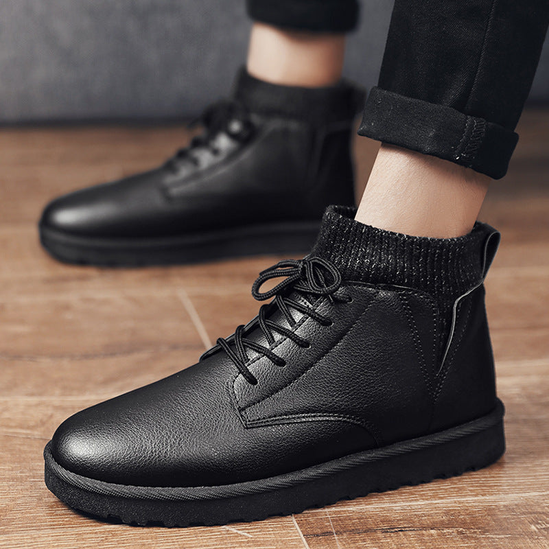 Thickened High-top Bread Men's Shoes Northeast Cotton Shoes Men