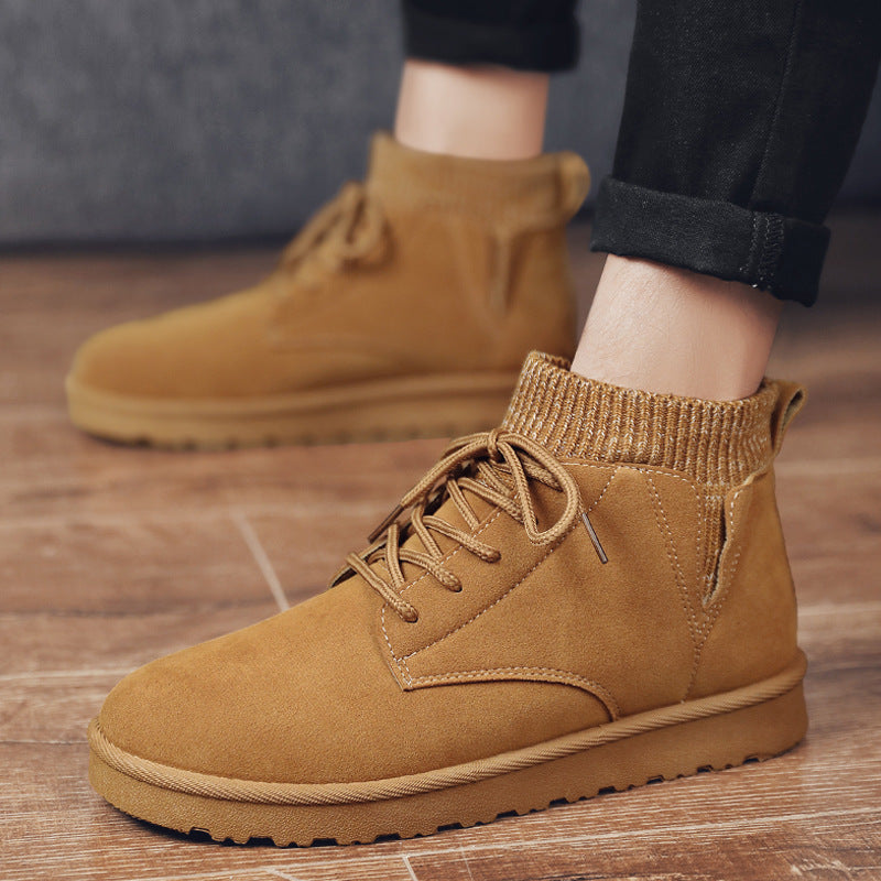 Thickened High-top Bread Men's Shoes Northeast Cotton Shoes Men